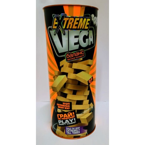 Гра настільна «VEGA. EXTREME» розвиваюча на 54 брусочка, у коробці 22х9х9 см, ТМ Данко Тойс