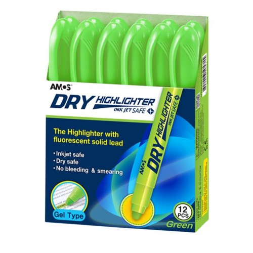 Маркер текстовий сухий зелений, ТМ Amos