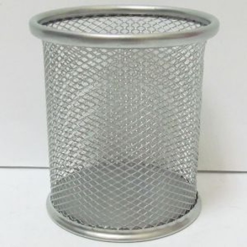 Підставка для ручок «Сітка» 9,8х8 см металева срібна, J. Otten