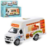 Машина «FAST FOOD TRUCK» 13 см металева інерційна з гумовими колесами та дверима що відчиняються, у коробці 16х13,5х5,5 см