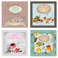 Блокнот для запису рецептів 20х20 см на 144 аркуші у лінію з твердою ламінованою обкладинкою, в асортименті, ТМ Рюкзачок