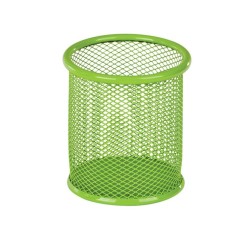 Підставка для ручок «Сітка» кругла 90х90х100 мм металева салатова, ТМ ZiBi