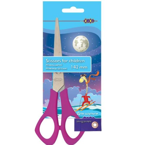 Ножиці дитячі для шульги, 14,2 см, рожеві, TM ZiBi