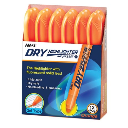 Маркер текстовий сухий флуорисцентний помаранчевий, ТМ Amos