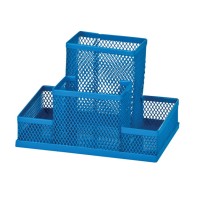Органайзер настільний «Сітка» 150х100х100 мм металевий, синій,ТМ ZiBi