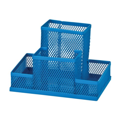 Органайзер настільний «Сітка» 150х100х100 мм металевий, синій,ТМ ZiBi