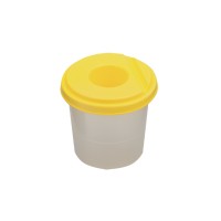 Склянка-непроливайка одинарна, жовта, ТМ Zibi