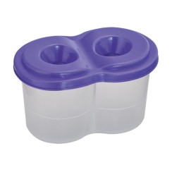 Склянка-непроливайка подвійна, фіолетова, ТМ Zibi