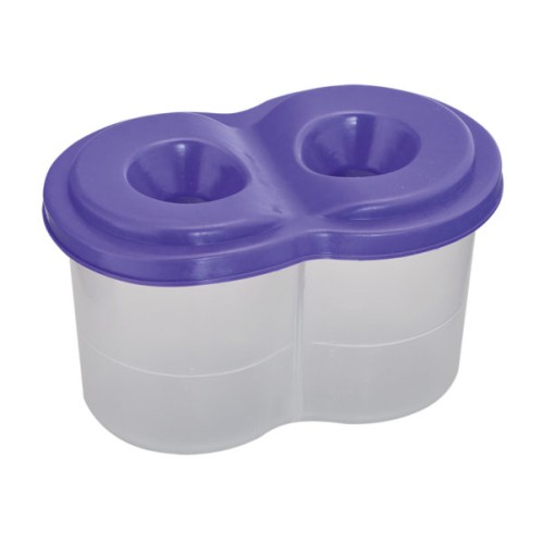 Склянка-непроливайка подвійна, фіолетова, ТМ Zibi