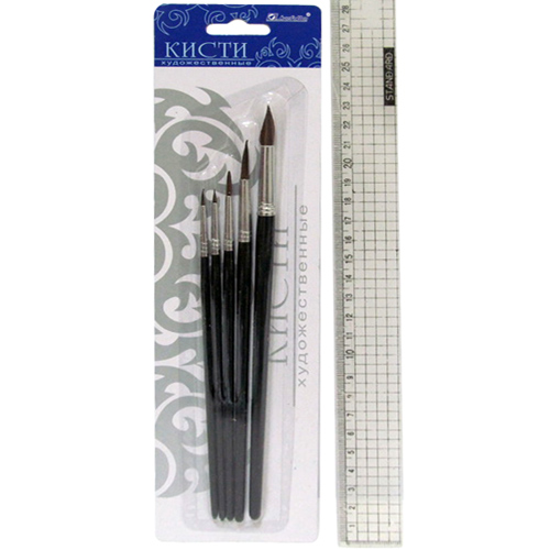 Набір пензликів з 5 шт поні круглих, J. Otten