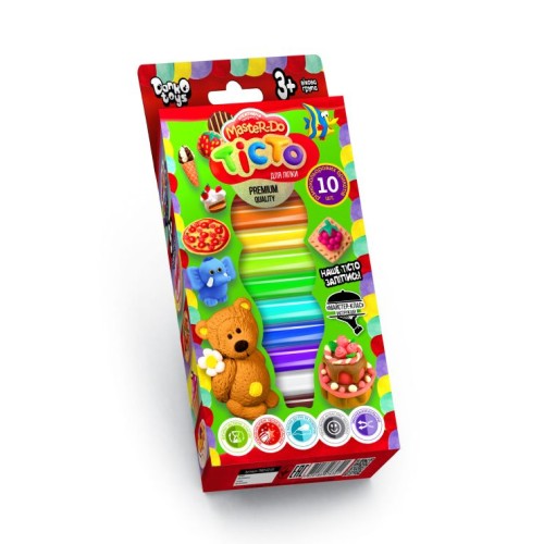 Набір тісто для ліплення «Master Do» з 10 кольорів по 40 г, у коробці 11х10х2 см, ТМ Данко Тойс