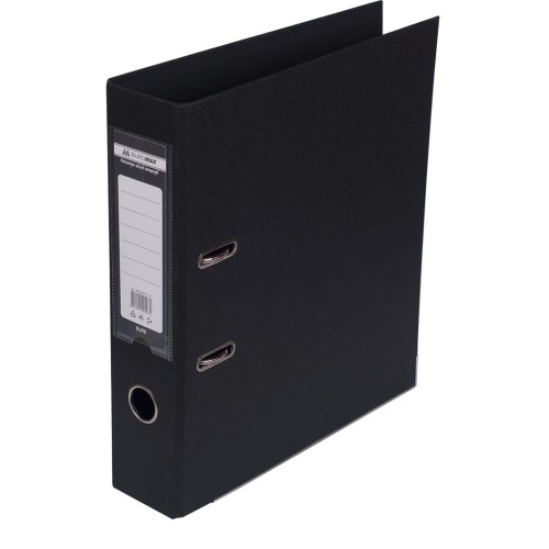 Папка-реєстратор «ELITE» А4 двостороння збірна 70 мм PP чорна, ТМ JOBMAX