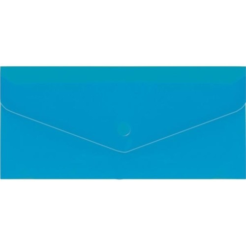 Євроконверт на кнопці Е65 180 мкм фактура «глянець», прозорий, синій, ТМ Economix