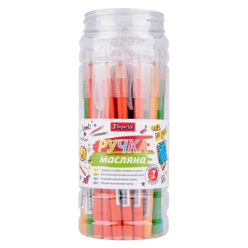 Ручка «Plaza Pine» кульково-масляна синя, ТМ 1 Вересня