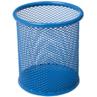 Підставка для ручок кругла 80х80х97 мм металева синя, ТМ Buromax