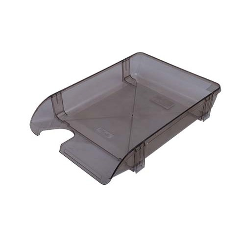 Лоток горизонтальний 360х260х65 мм пластиковий, димчатий, Арніка