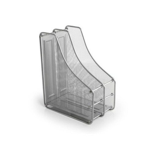 Лоток вертикальний «Сітка» металевий на 2 відділення сріблястий, ТМ J.Otten