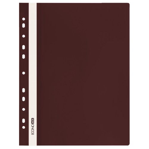 Папка-швидкозшивач А4 з прозорим верхом з перфорацією, бордова, ТМ Economix