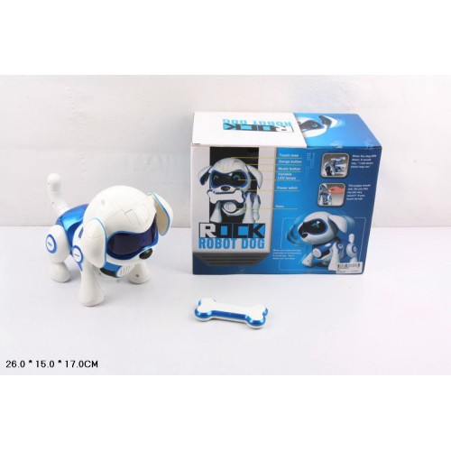 Робот «Песик» 23 см зі світлом, звуком та англійською озвучкою, на батарейці, у коробці 26х15х17 см