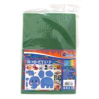 Фетр A4 hard 170 gsm 1,2 мм зелений, 10 аркушів, ТМ J.Otten