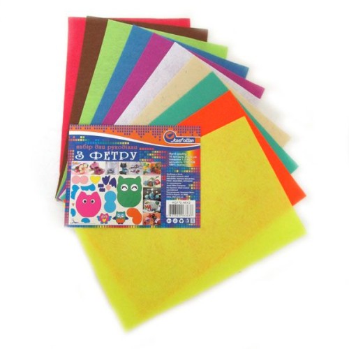 Фетр A hard 170 г/м2 1,2 мм 10 кольорів, ТМ J.Otten