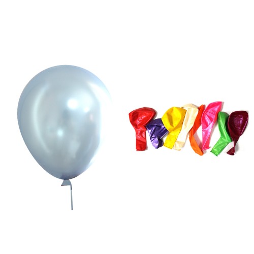 Кульки повітряні 30 см різнокольорові перламутрові, 100 шт. в упаковці, ТМ Leader