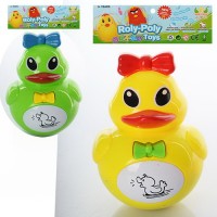 Неваляшка «Качечка» 13 см, музика, світло, на батарейці, у пакеті 15,5х19х9 см