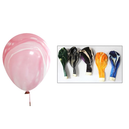 Кульки повітряні 30 см, мраморні, різні кольори, 100 шт. в уп.