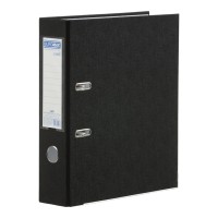 Папка-реєстратор «LUX» А4 одностороння збірна 70 мм PP, чорна, JOBMAX