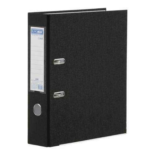 Папка-реєстратор «LUX» А4 одностороння збірна 70 мм PP, чорна, JOBMAX