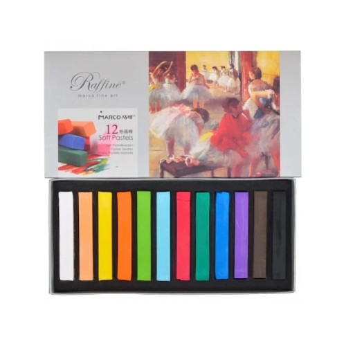 Пастель «Raffine fine art» квадратна суха на 12 кольорів, TM Marco