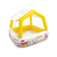 Басейн надувний «Морське дно»157х157х122 см з навісом вініловий від 3 років з ремкомплектом, ТМ Intex