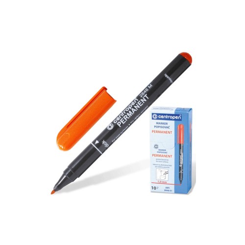 Маркер пермонентний круглий тонкий 1 мм, помаранчевий, ТМ Centropen