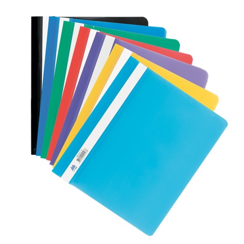 Папка-швидкозшивач з прозорим верхом А5 без перфорації, в асортименті, ТМ Buromax