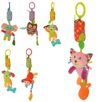 Підвіска на коляску «Тварини» з прорізувачем 45 см плюшева, в асортименті, у пакеті 10х17х6 см