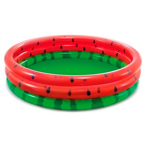Басейн надувний «Кавун» 168х23 см на 3 кільця для дітей від 2 років, у коробці 30,5х9х26 см, ТМ Intex