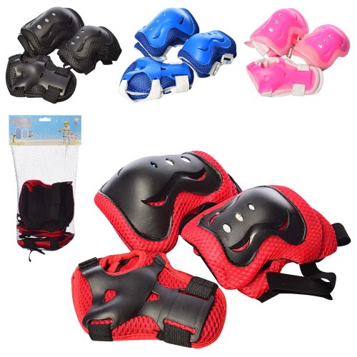 Захист для колін, ліктів та зап'ястя, в асортименті, у сітці 18,8х38х9 см