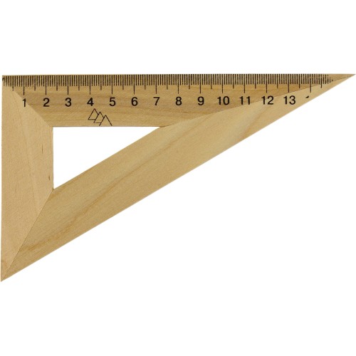 Трикутник дерев'яний, 16 см, 30°х60°