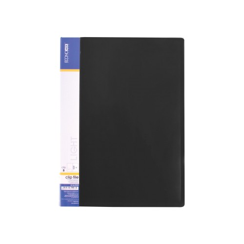 Папка з боковим притиском А4 Clip В light, чорна, ТМ Economix