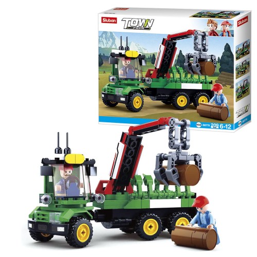 Конструктор «Будтехніка» 15,5 см на 209 деталей з фігурками, у коробці 28,5х24х5,5 см, SLUBAN