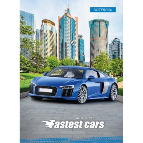 Блокнот «CARS» А6 на 48 аркушів у клітинку з твердою ламінованою обкладинкою, в асортименті, ТМ Рюкзачок