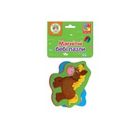 Пазли магітні «Тварини» з 6 елементів, у пакеті 13,5х27 см, ТМ Vlady Toys