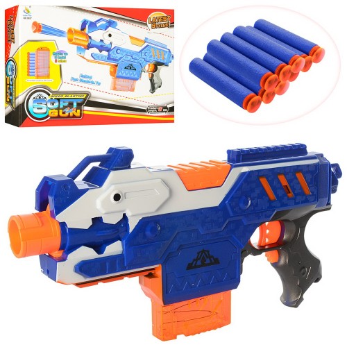 Іграшковий пістолет 37 см з мішенню та 20 твердими кулями-присосками, у коробці 37,5х24х6,5 см