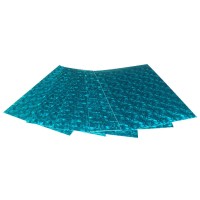 Фоаміран A4 товщиною 1,8 мм 5 аркушів, голографічний світло-блакитний, ТМ Мандарин