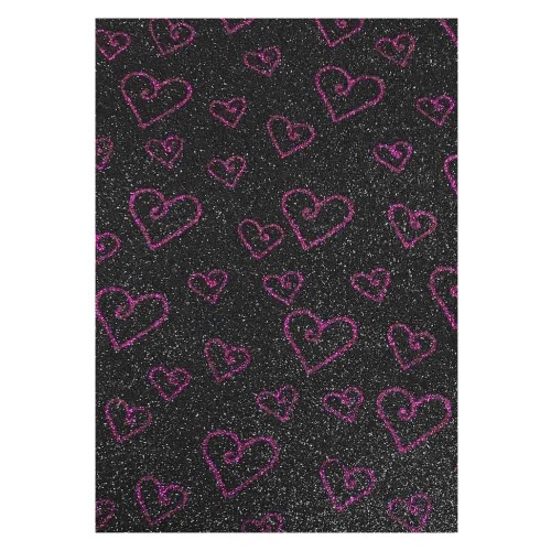 Фоаміран А4, 2 мм, чорний з фіолетовим принтом, з глітером, 10 аркушів, Флексика