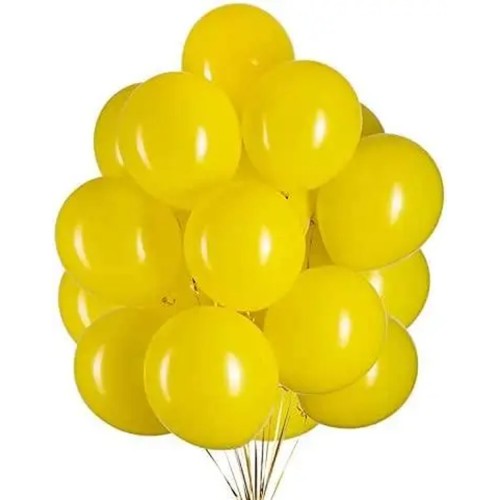 Кульки повітряні 30 см стандартні жовті, 100 шт. в упаковці, Gemar