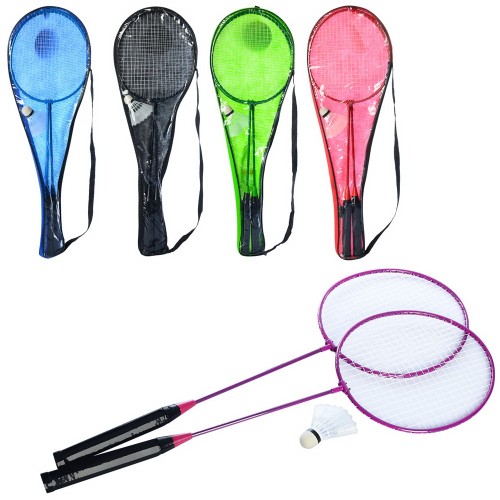 Набір бадмінтону металевий: 2 ракетки по 66 см та волан, в асортименті, у чохлі 67х21х2,5 см