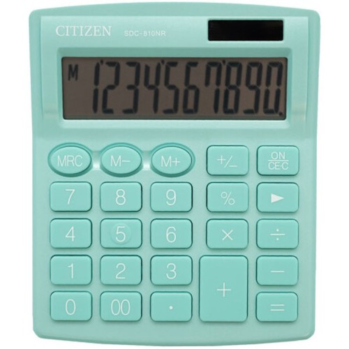 Калькулятор «CITIZEN» 12,5х10,5 см, SDC810NRGRE-green