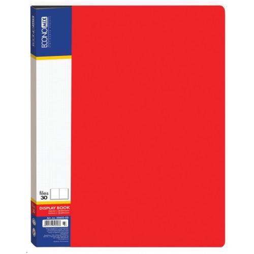 Папка А4 з 30 файлами червона, ТМ Economix