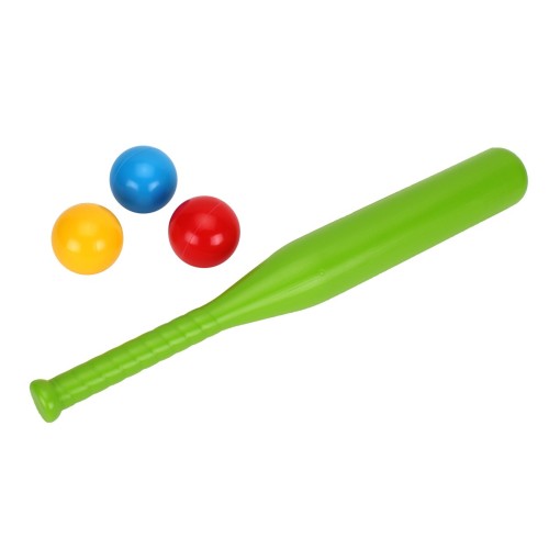 Набір для гри в бейсбол: битка 50 см та 3 кульки, в асортименті, у сітці 50х6х12 см, ТМ Технок